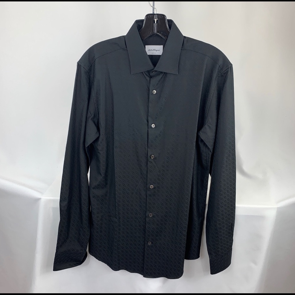 🕺HOST PICK🕺Salvatore Ferragamo Gancini Button-Down in Black - Picture 5 of 12